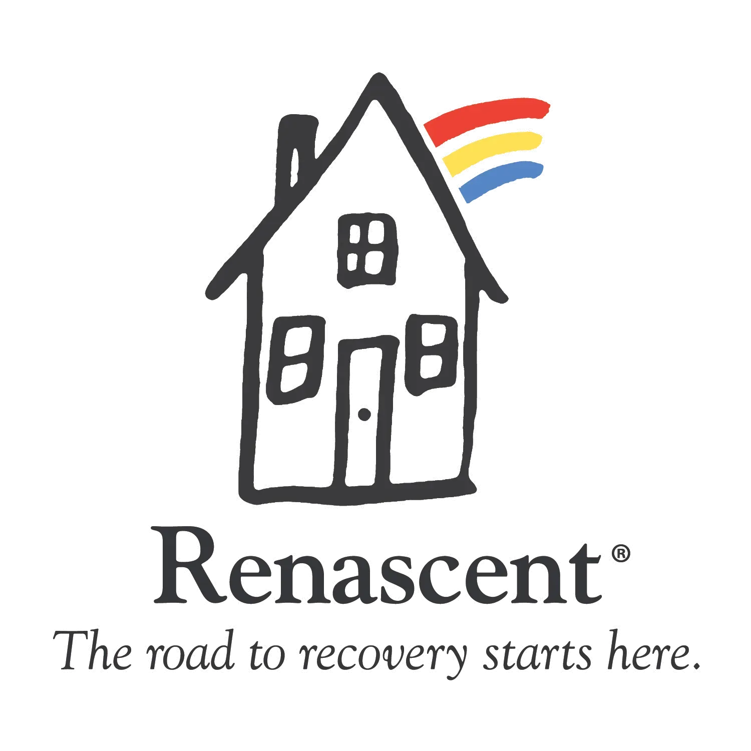 A logo for renaissance the road to recovery starts here