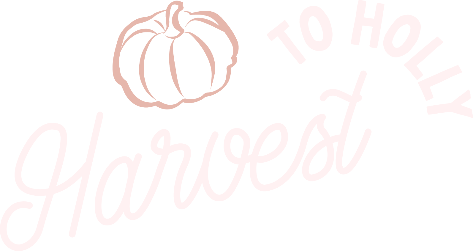 Pumpkin logo for Harvest to Holly fall porch displacys