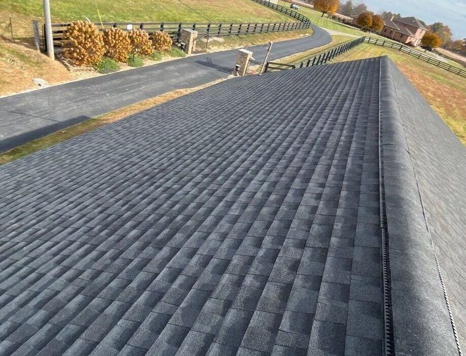 A roof with a lot of shingles on it