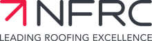 NFRC logo with red arrow and gray text, plus tagline “Leading Roofing Excellence”