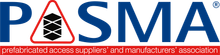 PSMA logo with blue letters and a red wireframe cube icon inside the A