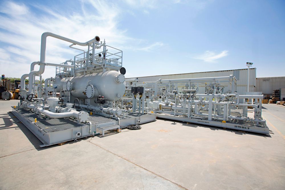 oil and gas production equipment on display after being designed and engineered by Centurion