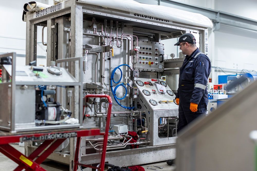 flushing and testing oil and gas engineered products