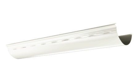 White rain gutter section.