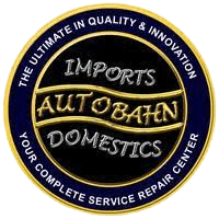 the logo for imports autobahn domestics is a complete service repair center .