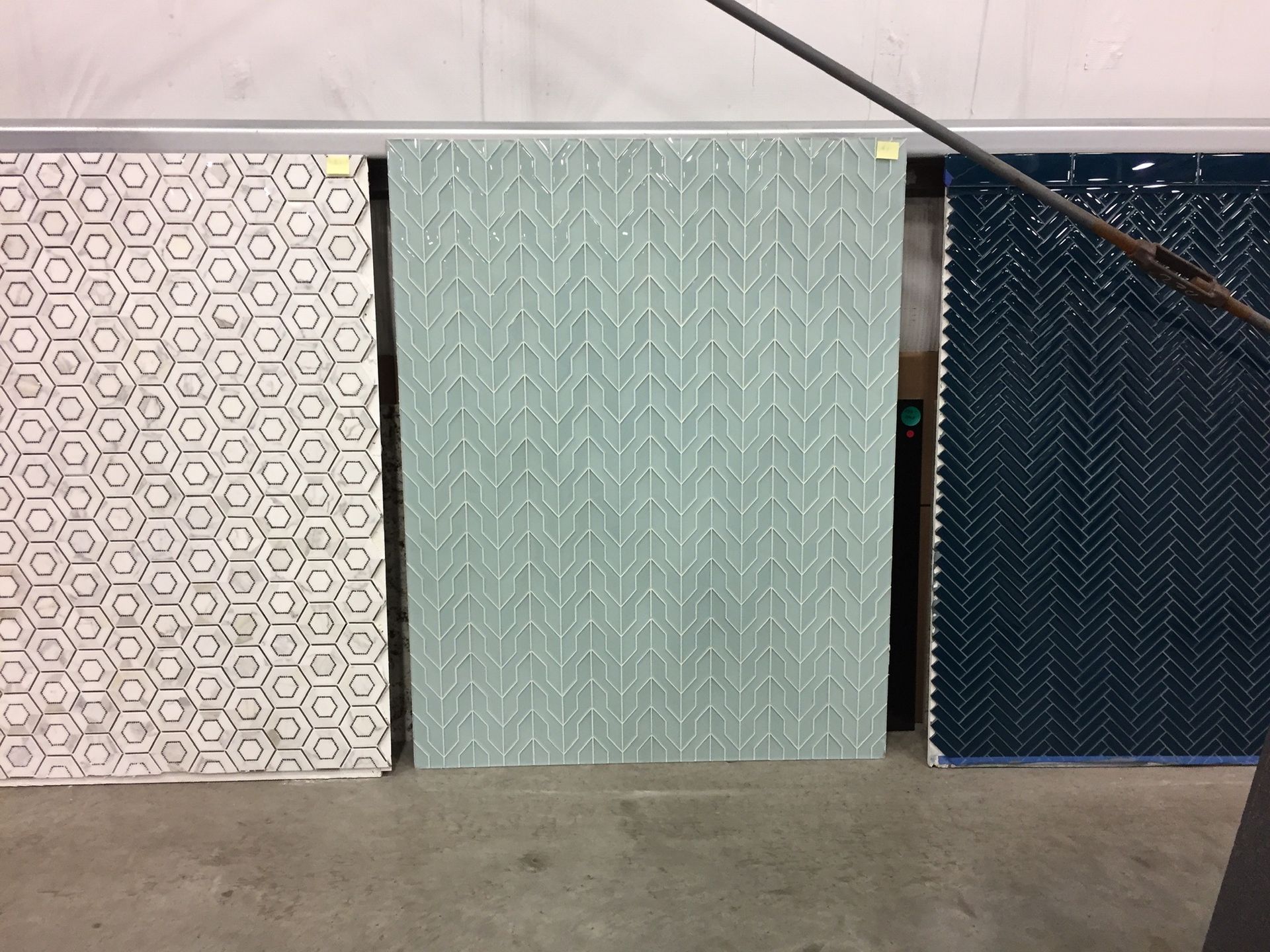 Three pieces of paper with different patterns on them