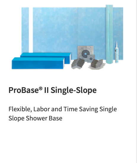 Probase ii single slope flexible labor and time saving single slope shower base