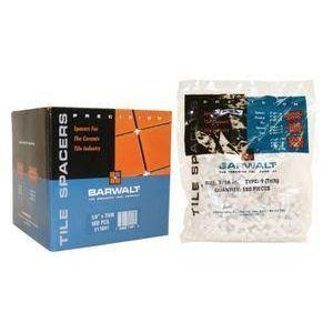 A box of tile spacers and a bag of tile spacers.