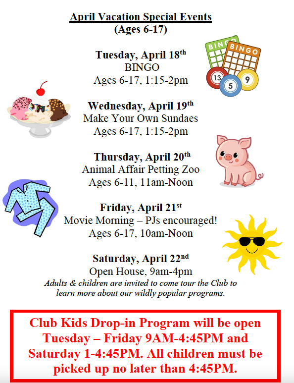 April Vacation Hours