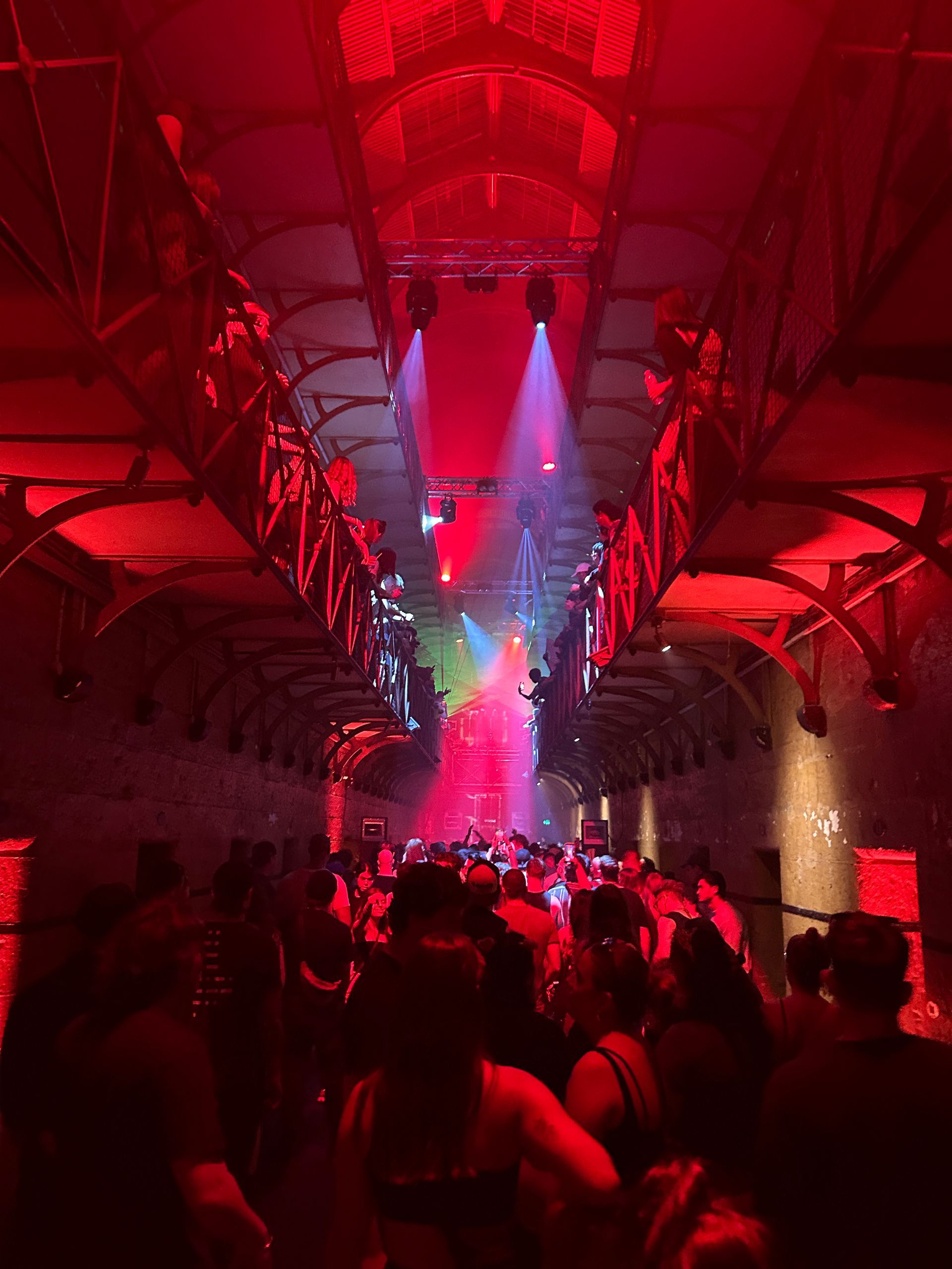 Close-up of Funktion-One speaker showcasing intricate horn design and cabinet structure.