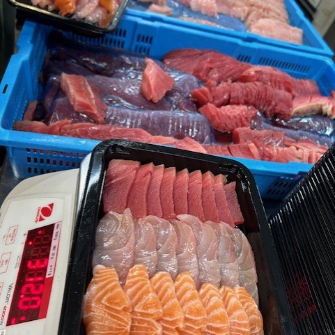 Freshly Sliced Raw Fish, Including Tuna and Salmon — Pt Cartwright Seafoods in Warana, QLD