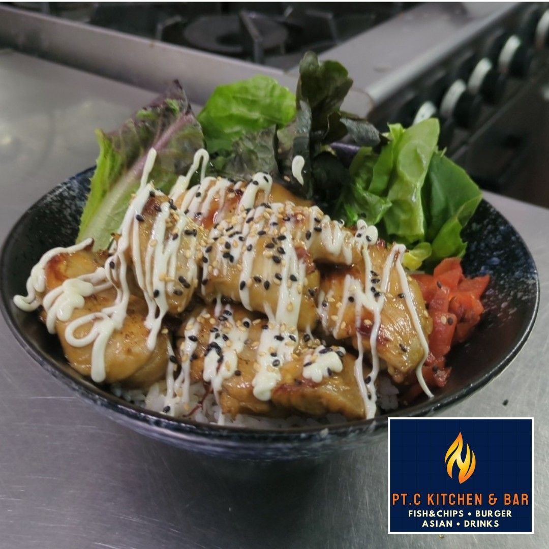 Chicken Donburi Bowl With Mayo, Sesame Seeds — Pt Cartwright Seafoods in Warana, QLD