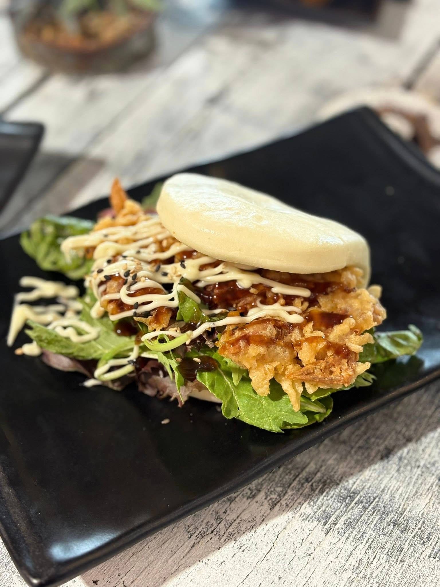 Soft Shell Crab Bao Bun — Pt Cartwright Seafoods in Warana, QLD