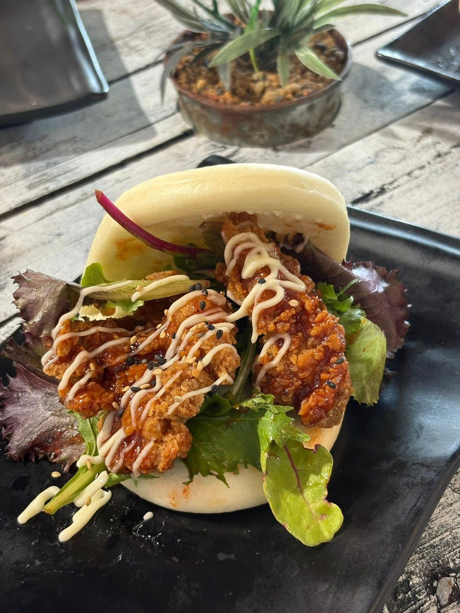 Chicken Karaage Bao Bun — Pt Cartwright Seafoods in Warana, QLD