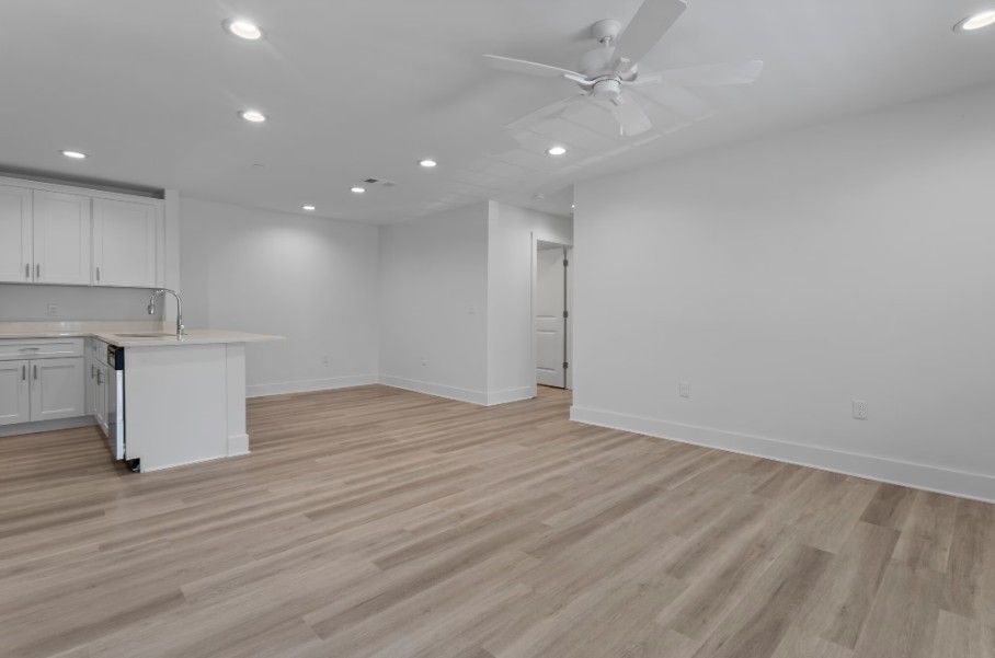 oversized living room and dining room space in apartment in Biloxi