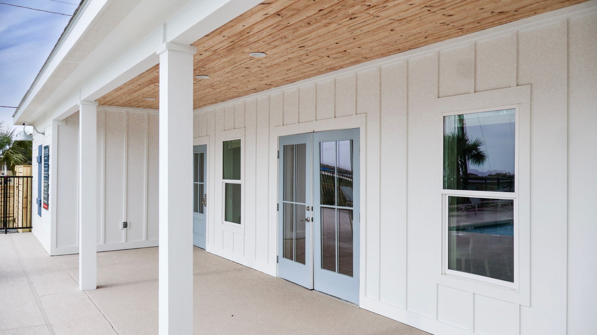 Back door entrance to the club house of Biloxi apartment complex
