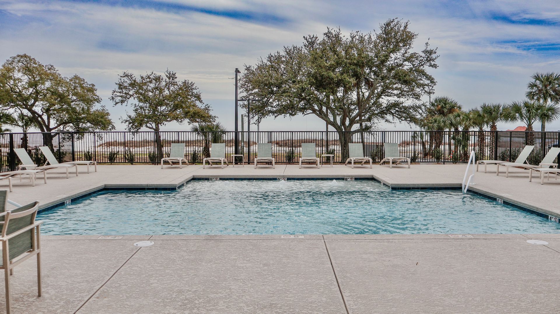 Saltwater pool at apartment complex in Biloxi, right on the Gulf of America