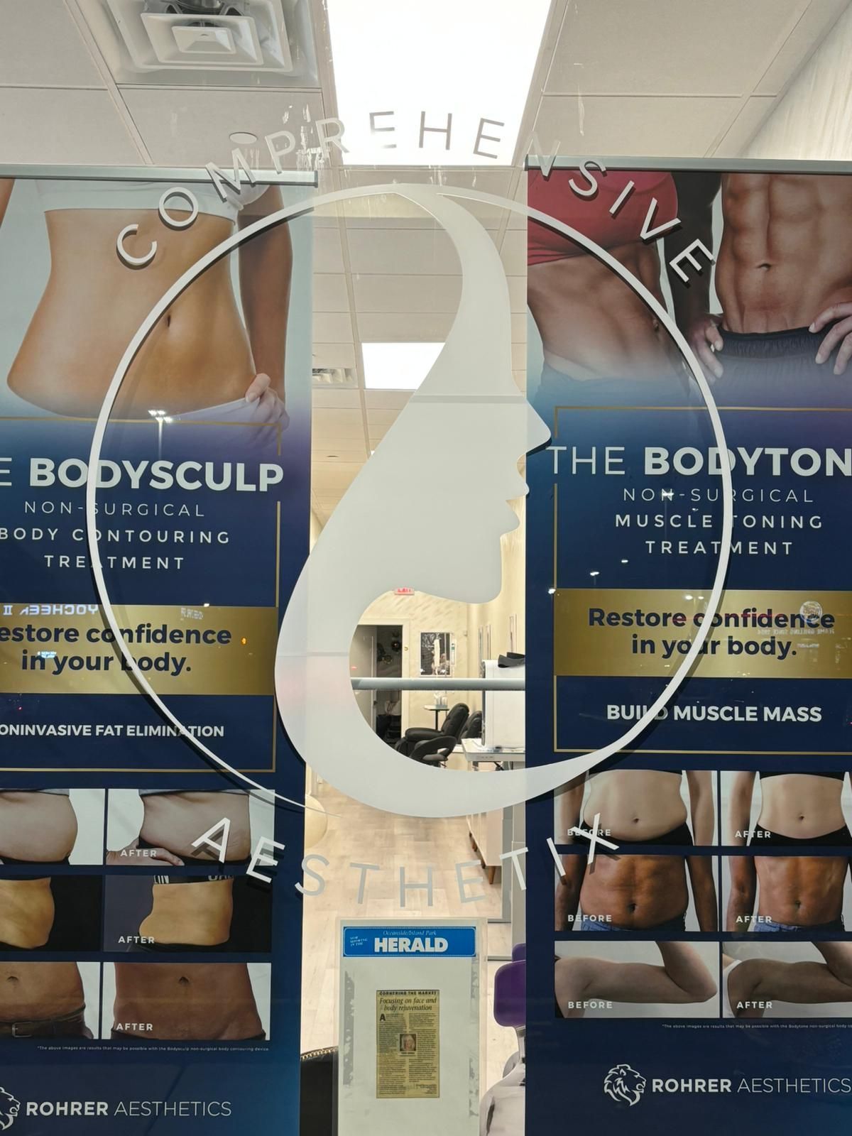 Two posters for the body sculpt and the bodyton