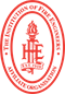 The logo for the institution of fire engineers is a red circle with a torch in the middle.