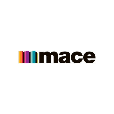 A colorful logo for mace on a white background.