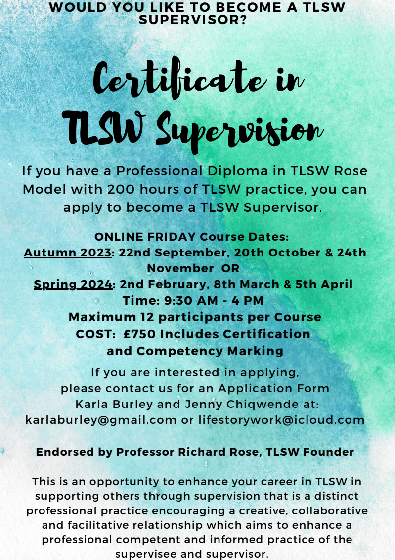 An advertisement for a certificate in tlsw supervisor