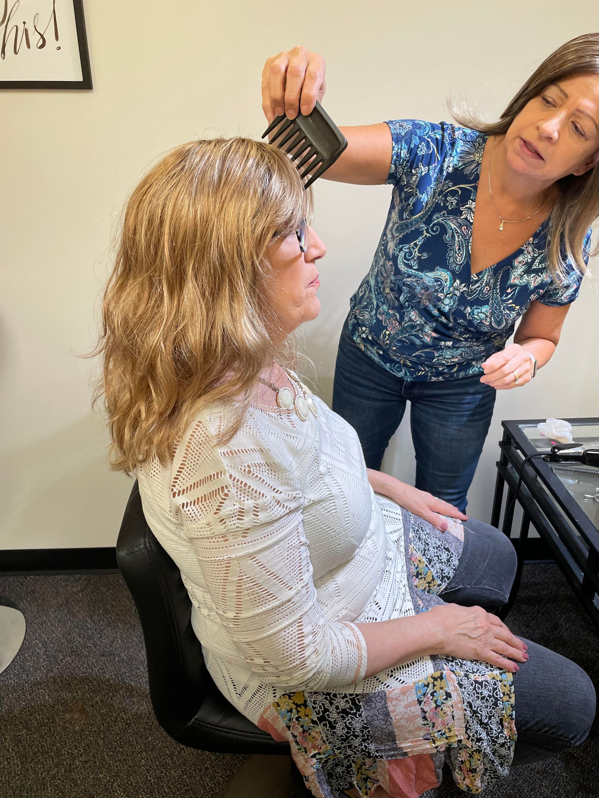 Easy care. Just wash and rinse and put on wig stand spray conditioner that you do not wash out.