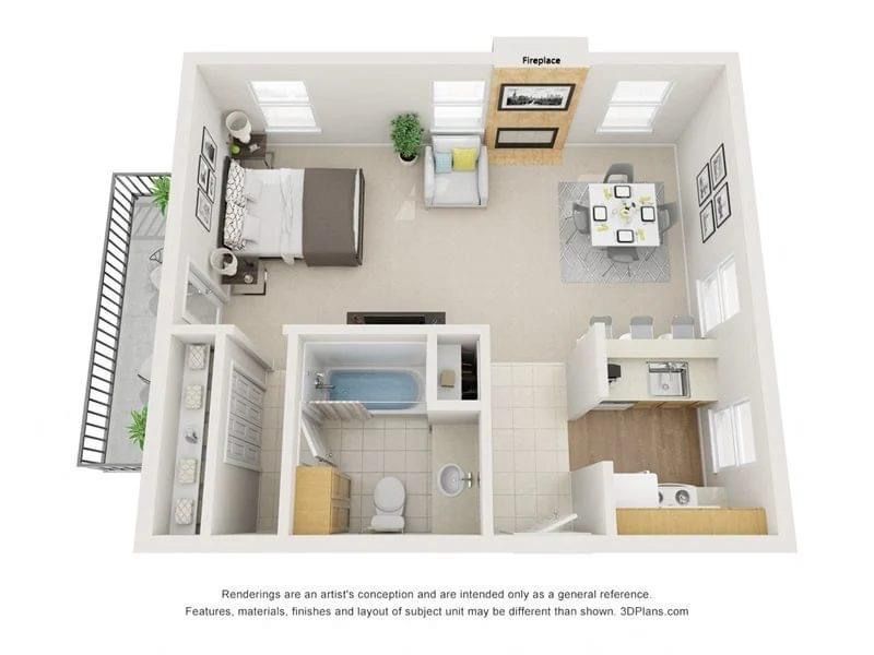 Studio, 1, 2, 3, & 4BR Apartments in Merriam, KS Layouts