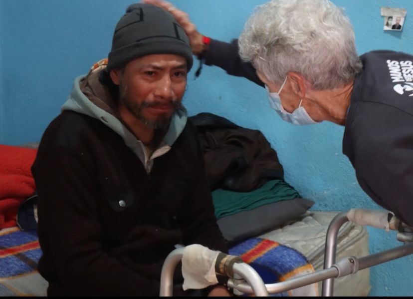 Nurse Nancy serving a poor Guatemalan man who desperately needs healthcare