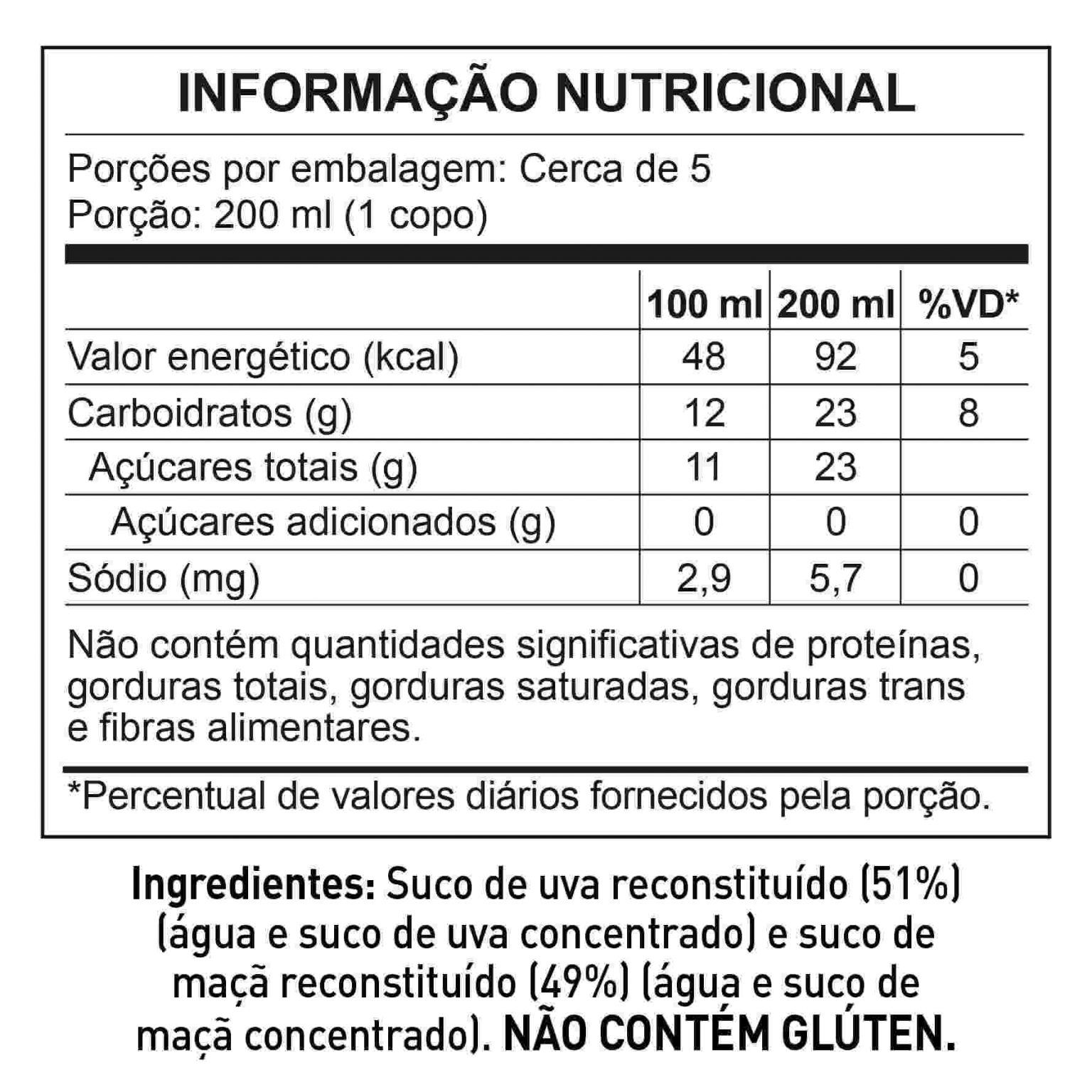 Suco de Uva + Pêra + Maçã