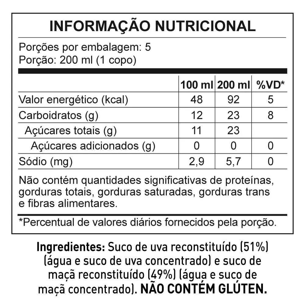 Suco de Uva + Pêra + Maçã