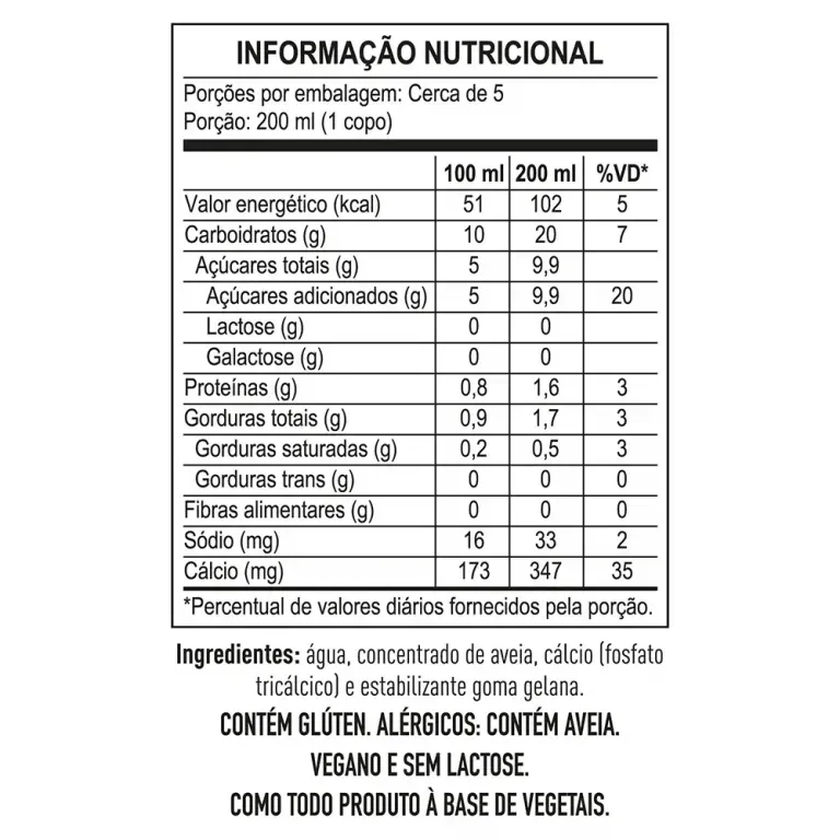 Bebida de Aveia Original
