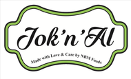 The logo for jok 'n ' al made with love and care by nbm foods