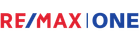 Logo of RE/MAX ONE in red, blue, and white, representing a real estate company.