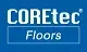 The COREtec Floors logo: the word "COREtec" in light blue with "Floors" in a box below, all set against a dark blue background.