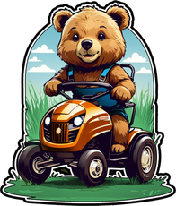 Bear Riding A Lawn Mower - Christiansburg, VA - Little Bear Lawn