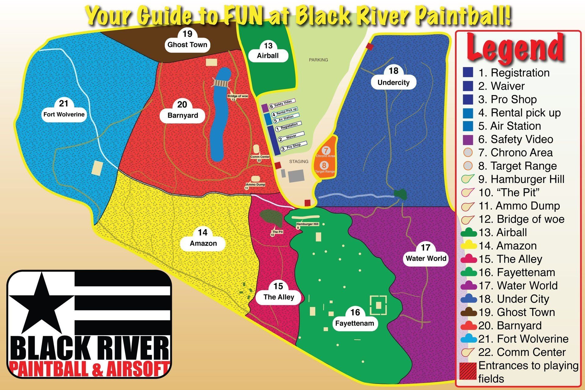 Black River Paintball Map