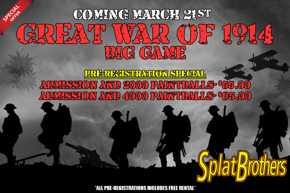 Great War of 1914 Big Game Lets Play Paintball