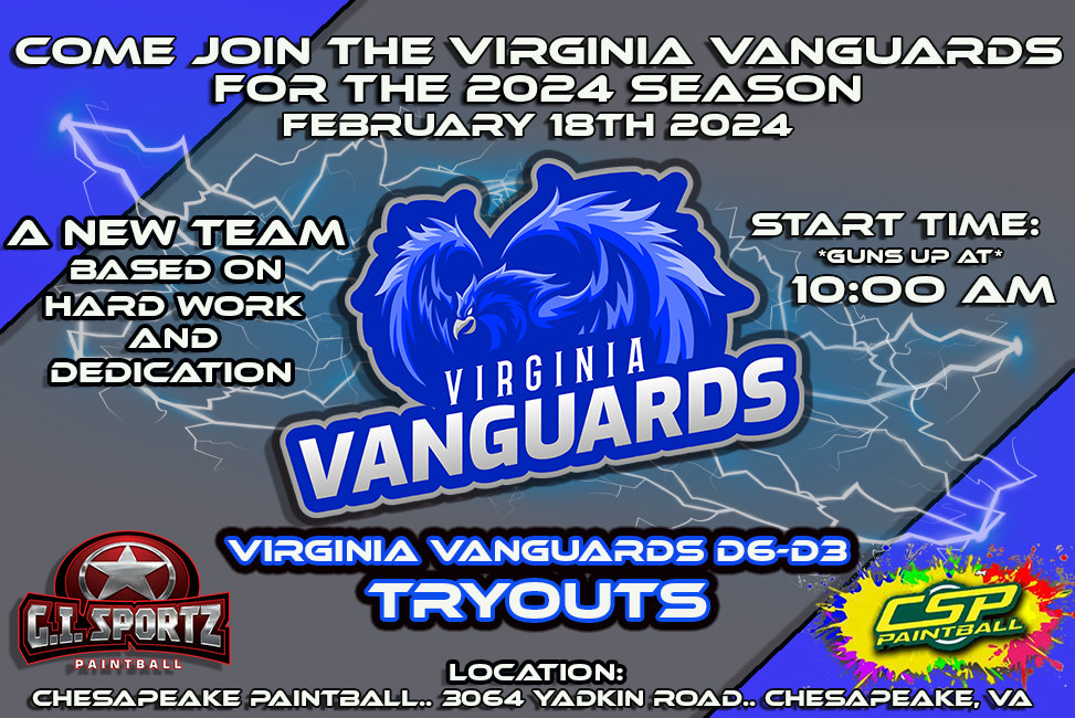 Virginia Vanguards Tryouts | Lets Play Paintball