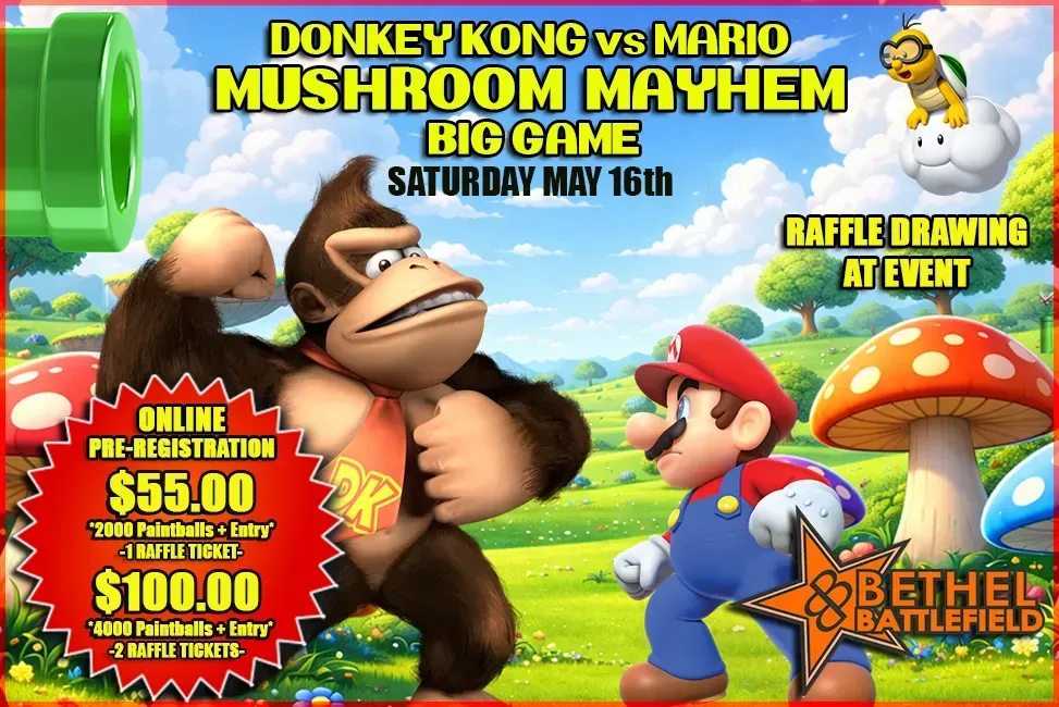 An advertisement for a halloween shootout big game