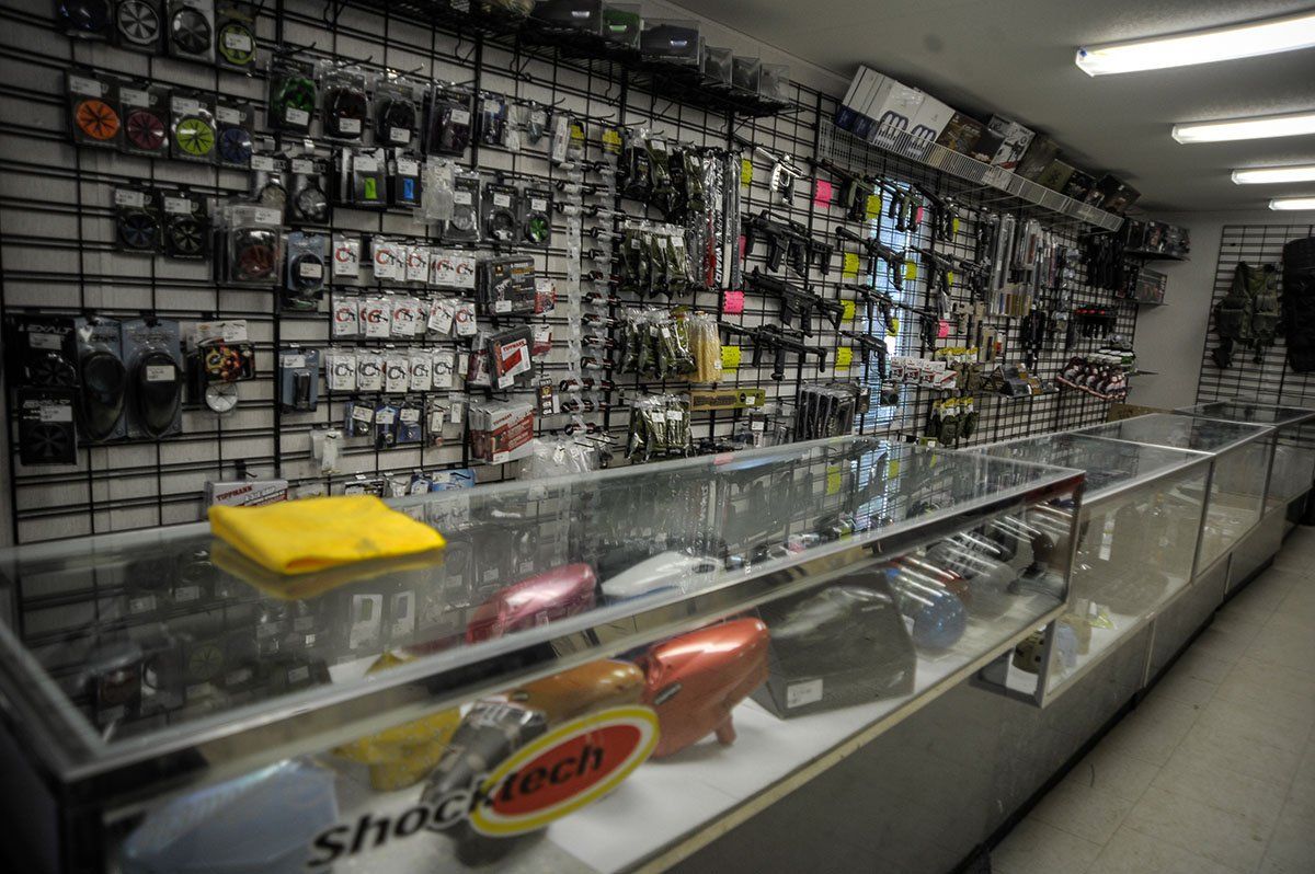 A store filled with lots of motorcycle parts and accessories
