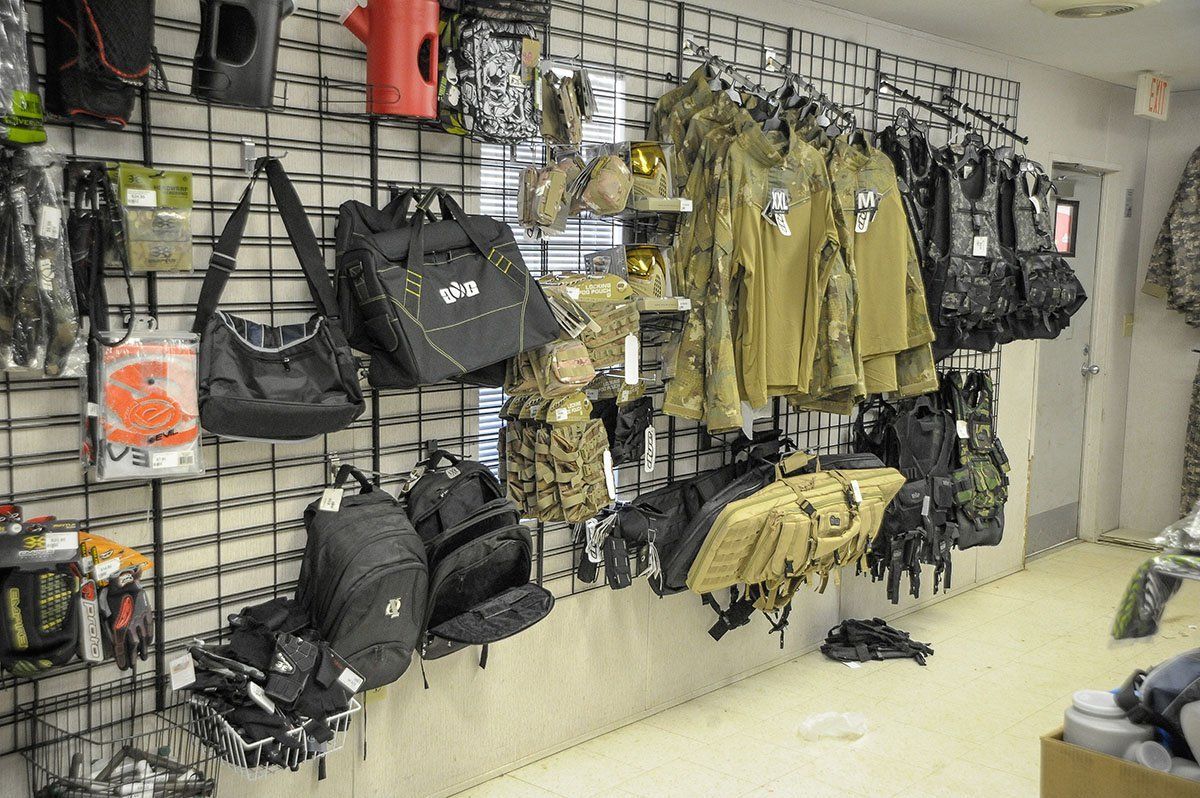 A store filled with lots of clothes and bags