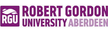 The logo for robert gordon rgu university aberdeen