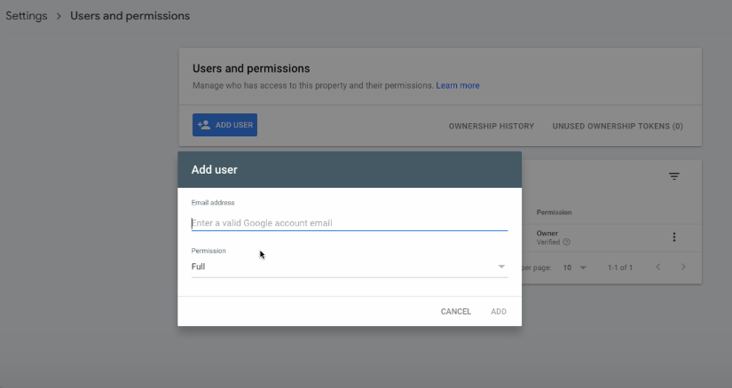A screenshot of a web page that says add user.