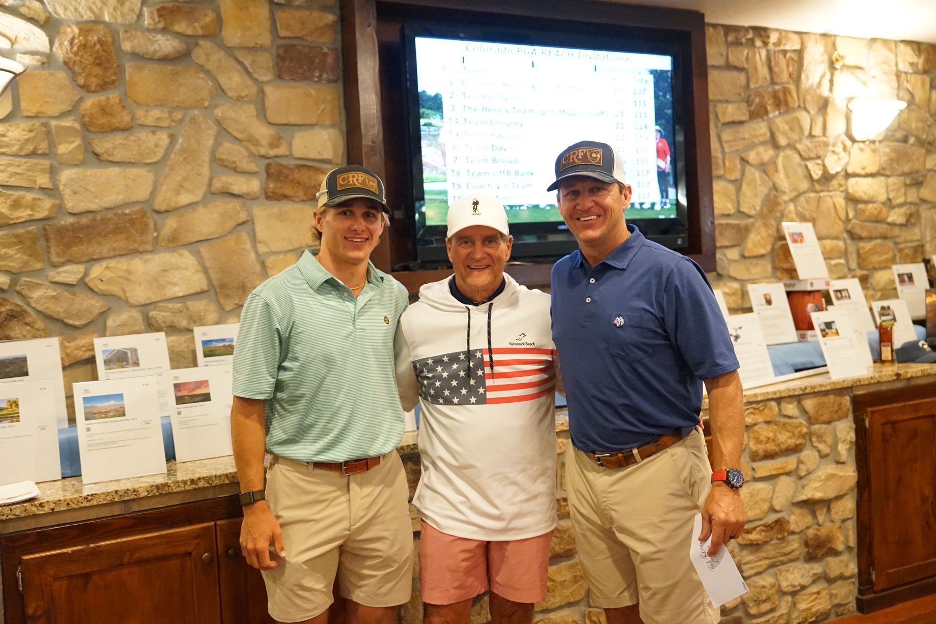 Pictured: the REACH Invitational winning team comprised of Jimmy Paradise, David Barton, Jim Paradise, and (not pictured), Roger Bailey.