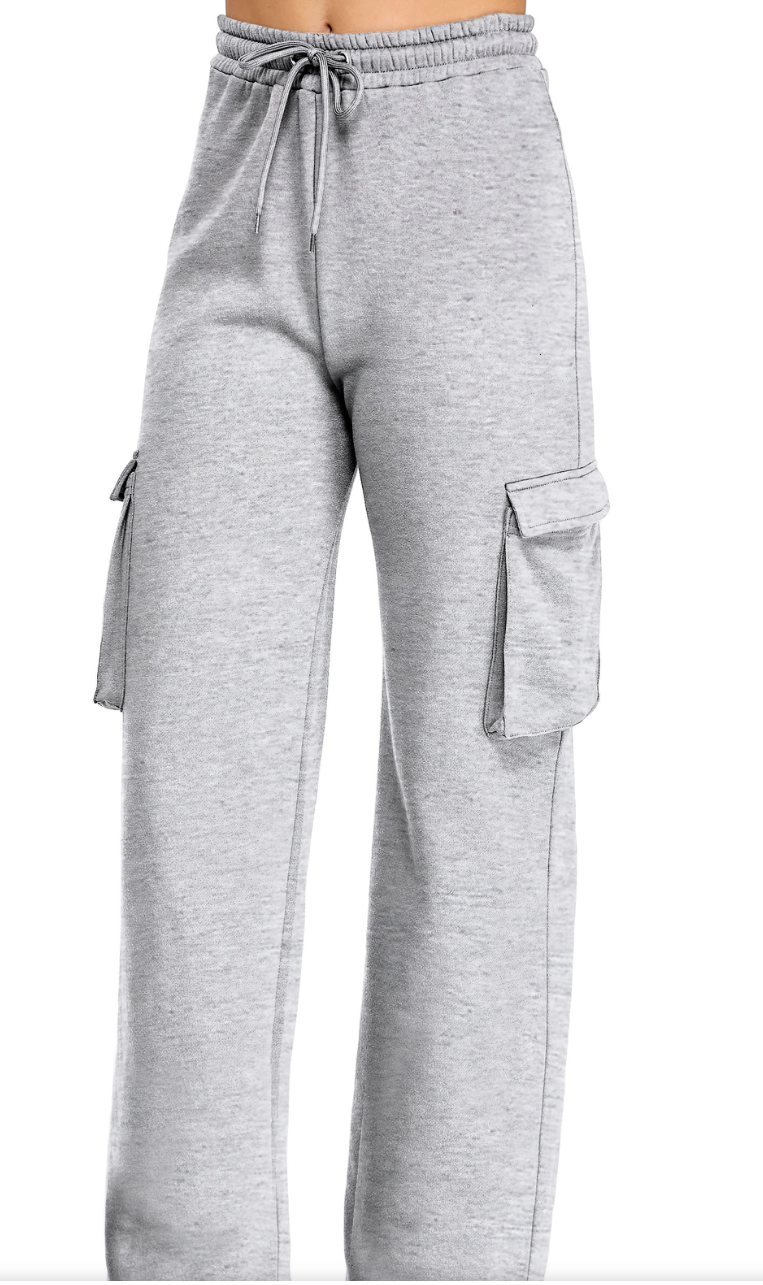 Fleece Cargo Pocket Straight leg Sweatpants