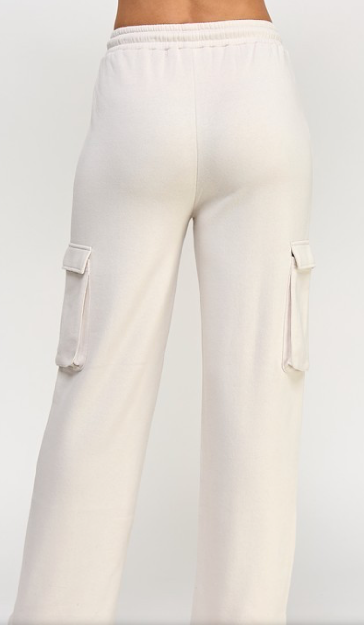 Fleece Cargo Pocket Straight leg Sweatpants