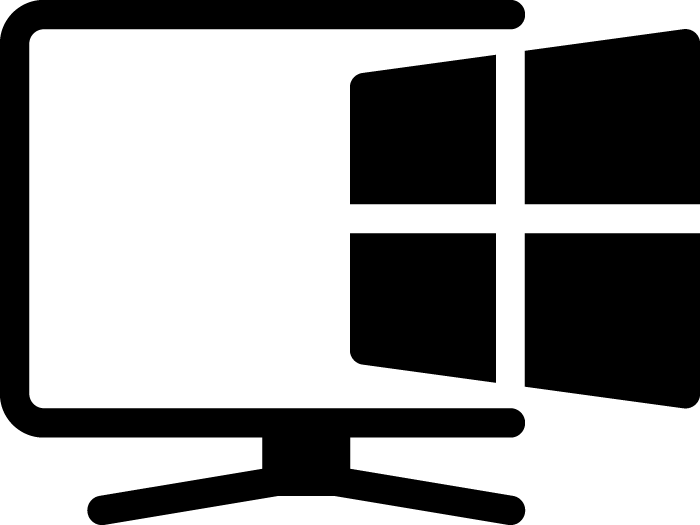 Computer monitor with the Windows logo on the screen.