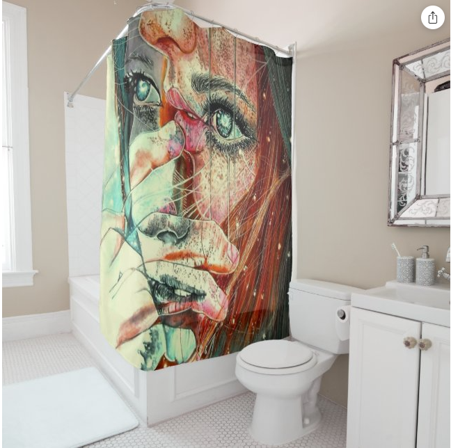 Face Protection Shower Curtains