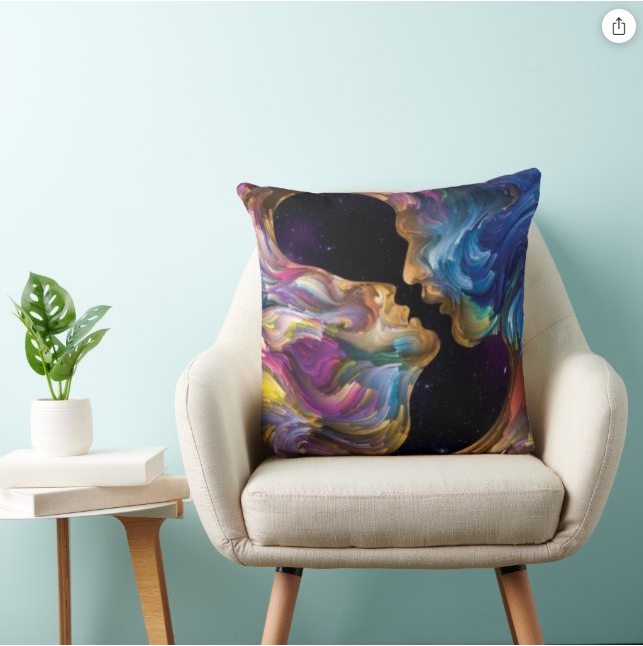 Smear Of The Universe Throw Pillow