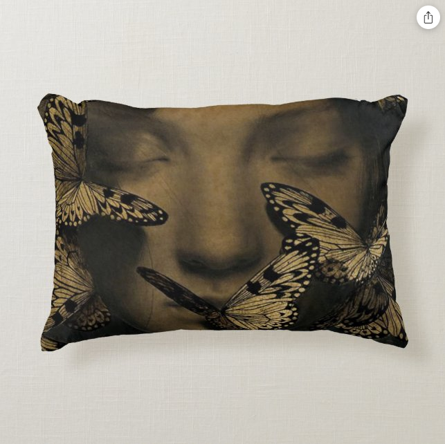 Sleeping With Butter Flies Accent Pillow